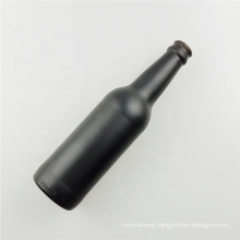 Custom Different Models Empty Matte Black Glass Beer Bottle